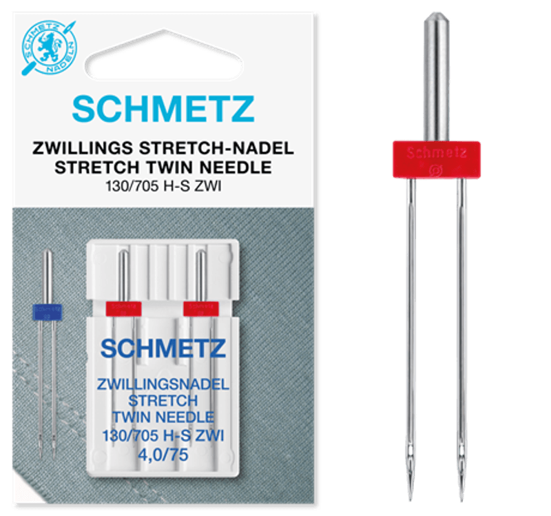 Schmetz Tvillingnål Stretch 4,0mm #75 2pk