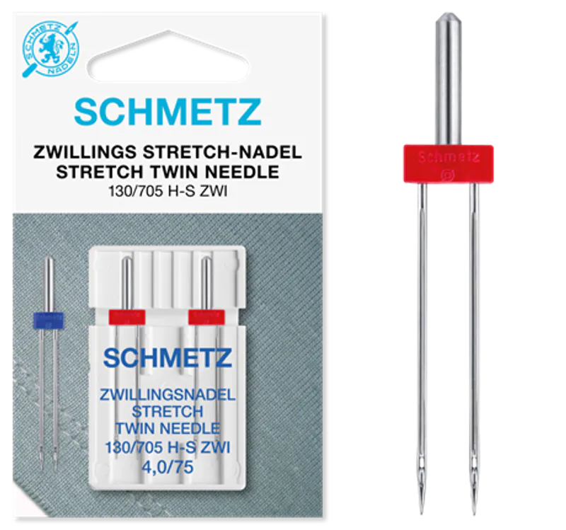 Schmetz Tvillingnål Stretch 4,0mm #75 2pk