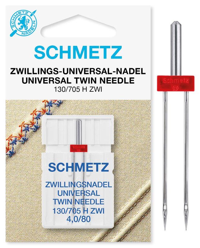 Schmetz Tvillingnål Universal 4,0mm #80 1pk