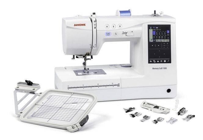 Hovedbilde Janome MC 1000 Silky White sy- og broderimaskin