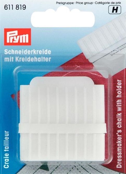 Hovedbilde Prym Skredderkritt Hvit med holder