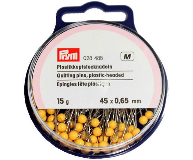 Hovedbilde PRYM Knappenåler/Quiltenåler m/ gule hoder