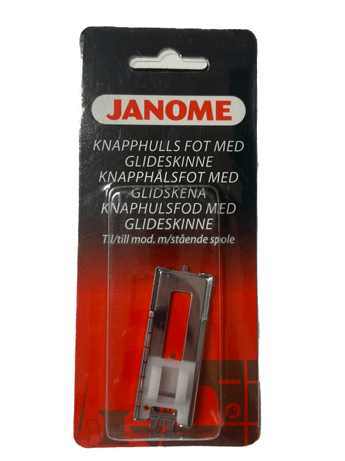 Hovedbilde Janome/Elna Trykkfot Knapphullsfot glideskinne